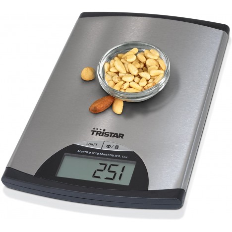 Balance de Cuisine TRISTAR - 5 kg - Acier Inoxydable (KW-2435)