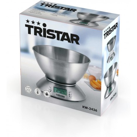 Balance de Cuisine TRISTAR - 5 kg - Acier Inoxydable (KW-2436)