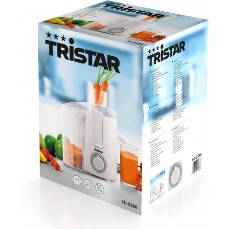 Centrifugeuse TRISTAR - 250 Watts - Blanc (SC-2286) Centrifugeuse TRISTAR - 250 Watts - Blanc (SC-2286)