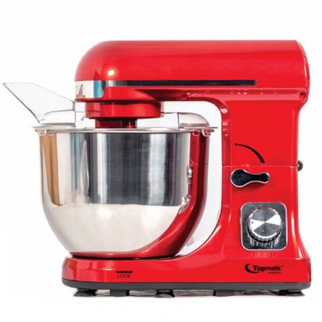 Robot Pétrin TOPMATIC 1400 Watts - 5 Litres - Rouge (PKM-1400.2)