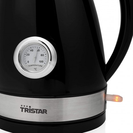Bouilloire + Thermomètre TRISTAR - 1,7 Litres - 2200 Watts - Noir (WK-1341) Bouilloire + Thermomètre TRISTAR - 1,7 Litres - 2200 Watts - Noir (WK-1341)