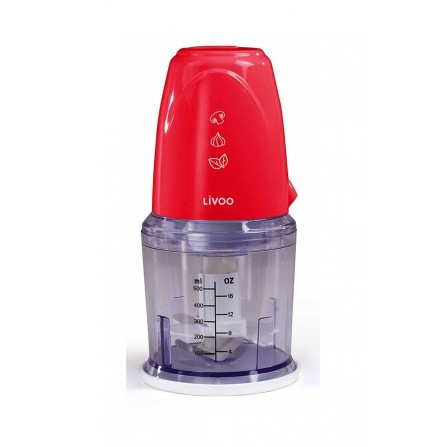 Hachoir électrique Multifonction LIVOO 0,5 L - Rouge (DOP207R)