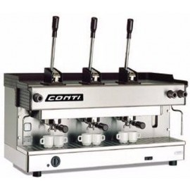 Machine à Café CONTI - Manuel 3 Groupes - 4700 Watts - Silver (CC100 Piston) Machine à Café CONTI - Manuel 3 Groupes - 4700 Watts - Silver (CC100 Piston)