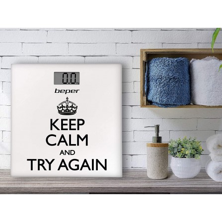 Pèse Personne BEPER Keep Calm 180 kg - Blanc (40.821) 2