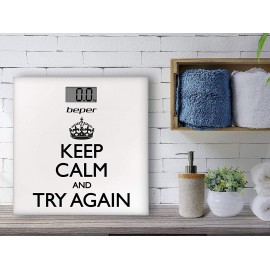 Pèse Personne BEPER Keep Calm 180 kg - Blanc (40.821)