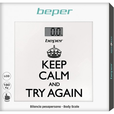 Pèse Personne BEPER Keep Calm 180 kg - Blanc (40.821)