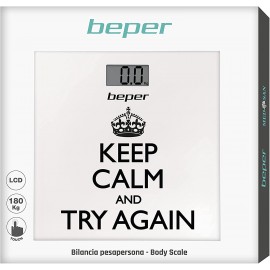 Pèse Personne BEPER Keep Calm 180 kg - Blanc (40.821)