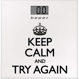 Pèse Personne BEPER Keep Calm 180 kg - Blanc (40.821)