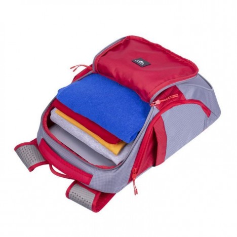 Sac à Dos RIVACASE Pour Pc Portable 15.6" - Gris & Rouge Sac à Dos RIVACASE Pour Pc Portable 15.6" - Gris & Rouge