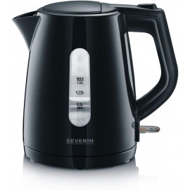 Bouilloire SEVERIN Sans Fil - 1000 Watts - 1 Litre - Noir (WK3410) Bouilloire SEVERIN Sans Fil - 1000 Watts - 1 Litre - Noir (WK3410)