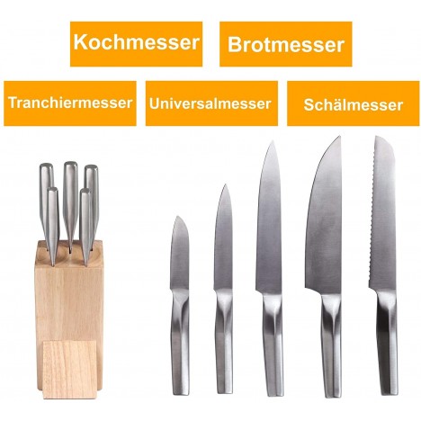 Set de 5 Couteaux LIVOO - Silver (MEC134)