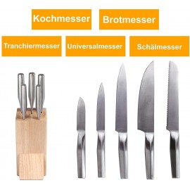 Set de 5 Couteaux LIVOO - Silver (MEC134)