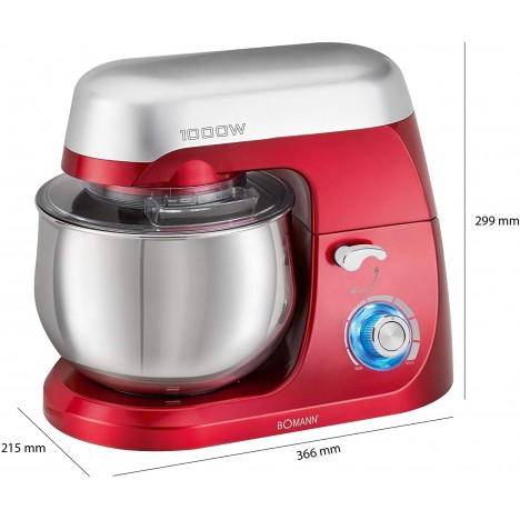 Robot Multifonction BOMANN 1000 Watts - 5 Litres - Rouge (KM6009 CR)