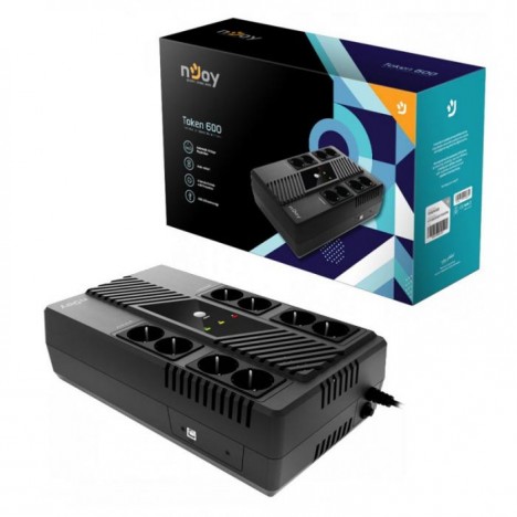 Onduleur NJOY TOKEN 600 IN-LINE 600VA/360W Noir prix tunisie