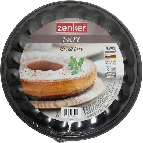Moule à Gâteau ZENKER 28 Cm Pure - 2 Fonds - Noir (3968)