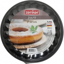 Moule à Gâteau ZENKER 28 Cm Pure - 2 Fonds - Noir (3968)