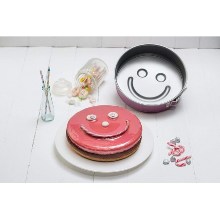 Moule à Gâteau ZENKER 26 Cm - Fonds Plat + 2 Motifs - Rose (7478) 2