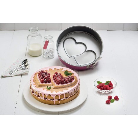 Moule à Gâteau ZENKER 26 Cm - Fonds Plat + 2 Motifs - Rose (7478) Moule à Gâteau ZENKER 26 Cm - Fonds Plat + 2 Motifs - Rose (7478)