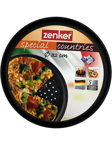 Moule à Pizza ZENKER 32 CM Perforé - Noir (7511) Moule à Pizza ZENKER 32 CM Perforé - Noir (7511)