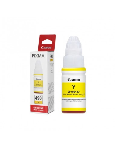 Bouteille d'encre Canon GI-490Y Jaune 70ml prix tunisie