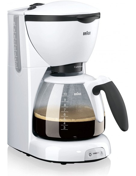Cafetière BRAUN Pure Aroma Deluxe - 10 Tasses - 1100 Watts - Blanc (KF520/1) Cafetière BRAUN Pure Aroma Deluxe - 10 Tasses - 1100 Watts - Blanc (KF520/1)