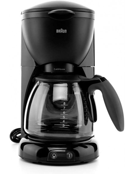 Cafetière BRAUN Pure Aroma Deluxe - 10 Tasses - 1100 Watts - Noir (KF560/1)