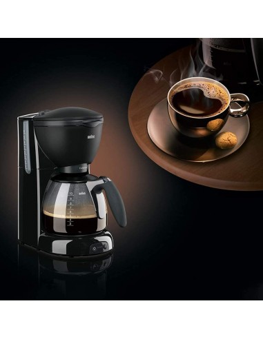 Cafetière BRAUN Pure Aroma Deluxe - 10 Tasses - 1100 Watts - Noir (KF560/1)