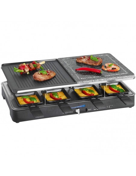 Appareil à Raclette 2EN1 CLATRONIC électrique 1400 Watts - Noir (RG3518) Appareil à Raclette 2EN1 CLATRONIC électrique 1400 Watts - Noir (RG3518)