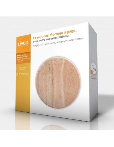 Plateau à Fromage LIVOO Pivotant - Bois (MEN28)