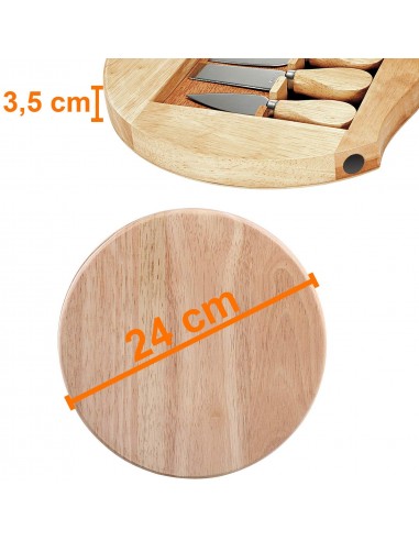 Plateau à Fromage LIVOO Pivotant - Bois (MEN28)