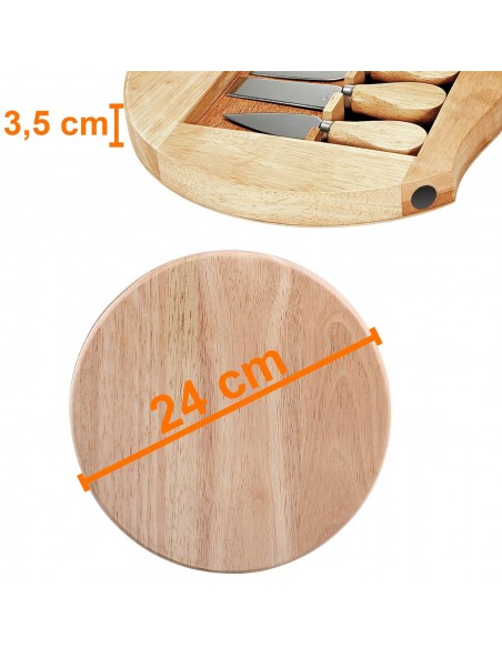 Plateau à Fromage LIVOO Pivotant - Bois (MEN28)
