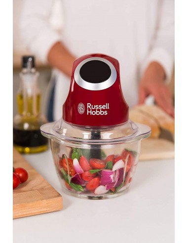 Mini Hachoir RUSSEL HOBBS - 200 Watts - 1 Litre - Rouge (24660-56) Mini Hachoir RUSSEL HOBBS - 200 Watts - 1 Litre - Rouge (24660-56)