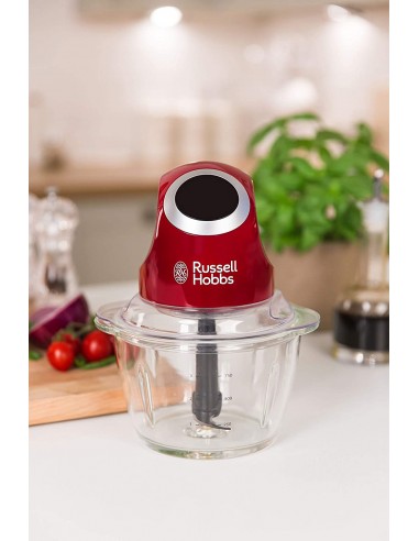 Mini Hachoir RUSSEL HOBBS - 200 Watts - 1 Litre - Rouge (24660-56) Mini Hachoir RUSSEL HOBBS - 200 Watts - 1 Litre - Rouge (24660-56)