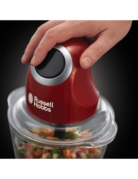 Mini Hachoir RUSSEL HOBBS - 200 Watts - 1 Litre - Rouge (24660-56) Mini Hachoir RUSSEL HOBBS - 200 Watts - 1 Litre - Rouge (24660-56)