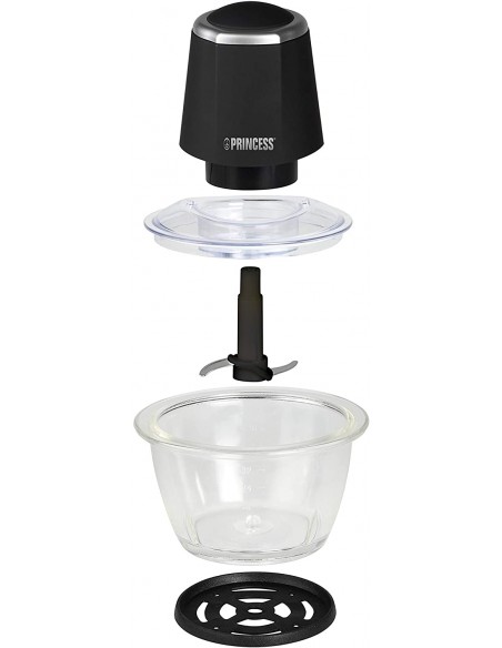 Mini Hachoir PRINCESS Smart Chopper 300 Watt - 1 Litre - Noir (221010) Mini Hachoir PRINCESS Smart Chopper 300 Watt - 1 Litre - Noir (221010)