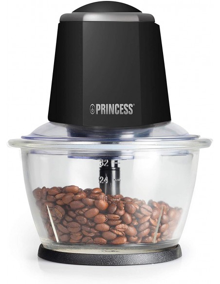 Mini Hachoir PRINCESS Smart Chopper 300 Watt - 1 Litre - Noir (221010) Mini Hachoir PRINCESS Smart Chopper 300 Watt - 1 Litre - Noir (221010)