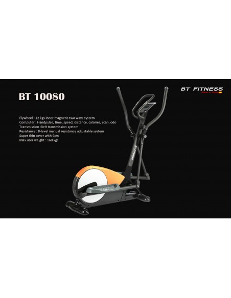 Vélo Elliptique BT FITNESS 160 KG - Noir (BT10080) Vélo Elliptique BT FITNESS 160 KG - Noir (BT10080)