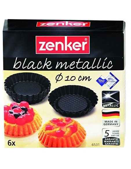 Lot de 6 Moules à Tartelettes ZENKER 10 CM Lot de 6 Moules à Tartelettes ZENKER 10 CM