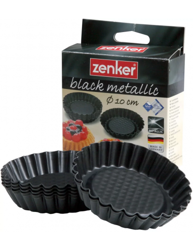 Lot de 6 Moules à Tartelettes ZENKER 10 CM - Noir (6531)