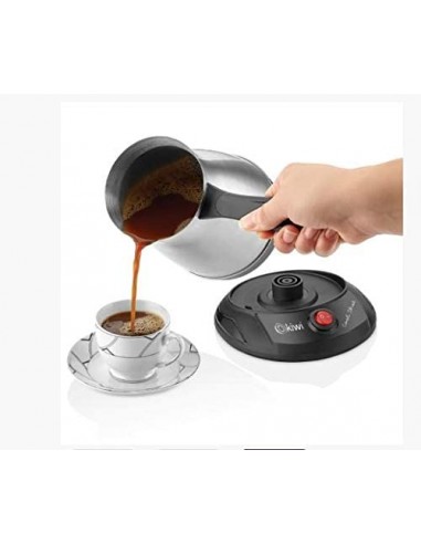 Machine à Café Turque KIWI Sans Fil - 6 Tasses - Inox (KCM-7512)
