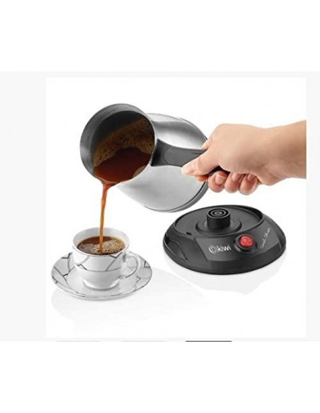 Machine à Café Turque KIWI Sans Fil - 6 Tasses - Inox (KCM-7512)