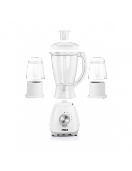 Blender + 2 Moulins PRINCESS 430 Watts - 1,5 Litres - Blanc (212073) Blender + 2 Moulins PRINCESS 430 Watts - 1,5 Litres - Blanc (212073)