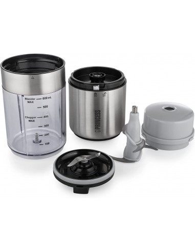 Mini Blender-Hachoir PRINCESS 0,5 Litres 350 Watts - Inox/Brossé (221080) Mini Blender-Hachoir PRINCESS 0,5 Litres 350 Watts - Inox/Brossé (221080)