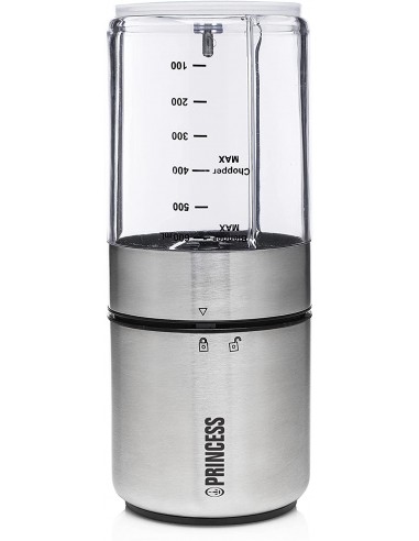 Mini Blender-Hachoir PRINCESS 0,5 Litres 350 Watts - Inox/Brossé (221080) Mini Blender-Hachoir PRINCESS 0,5 Litres 350 Watts - Inox/Brossé (221080)