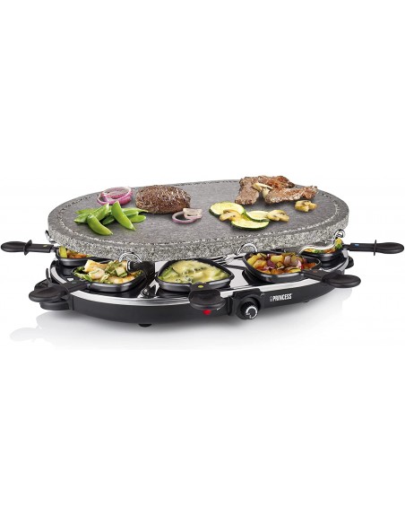 Appareils à Raclette PRINCESS 8 Poêlons 2en1 - 1200 Watts - Noir Appareils à Raclette PRINCESS 8 Poêlons 2en1 - 1200 Watts - Noir