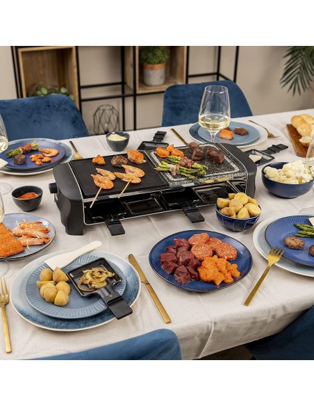 Appareil à Raclette PRINCESS - 8 Stone et Grill Party 1300 Watts - Noir (162820) Appareil à Raclette PRINCESS - 8 Stone et Grill Party 1300 Watts - Noir (162820)