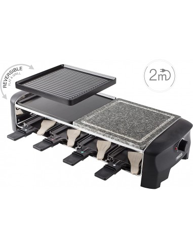 Appareil à Raclette PRINCESS - 8 Stone et Grill Party 1300 Watts - Noir (162820) Appareil à Raclette PRINCESS - 8 Stone et Grill Party 1300 Watts - Noir (162820)
