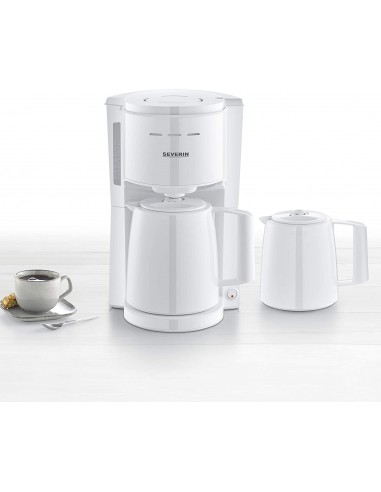 Cafetière Isotherme SEVERIN - 1000 Watts 1 Litre - Blanc (KA9256)