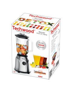 Super Blender TECHWOOD 1000 Watts - 1.5 Litres - Inox/Verre (TBLI-1060) 2