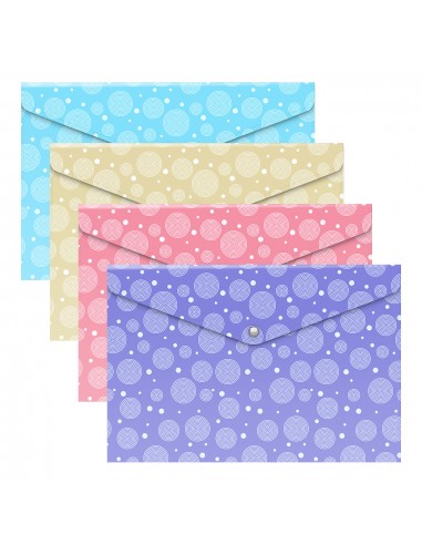 Enveloppes ErichKrause® Pastel Dots, semi-transparent, A4, couleurs assorties prix tunisie